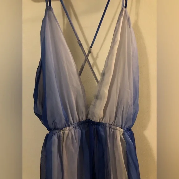 Fashion Nova Ombre Sheer Maxi Dress With Shorts - Picture 7 of 7